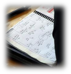 Carnet de notes et schémas de travail
